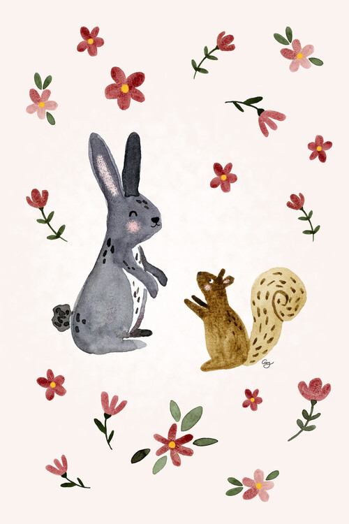 Принти на полотні Cute Forest Friends