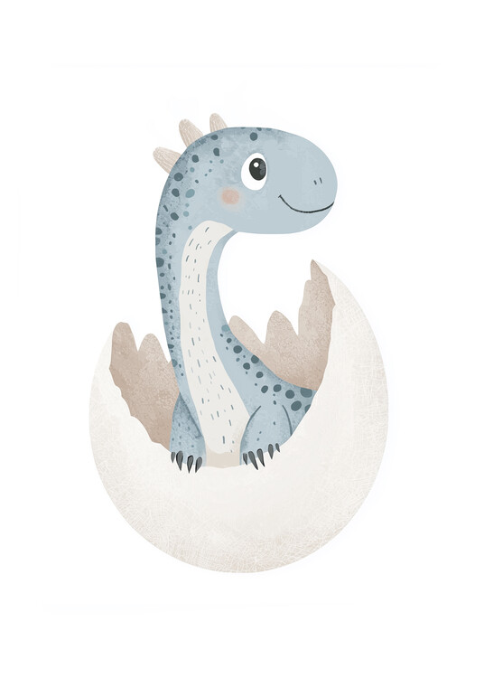 Принти на полотні Sweet Dino Hatching