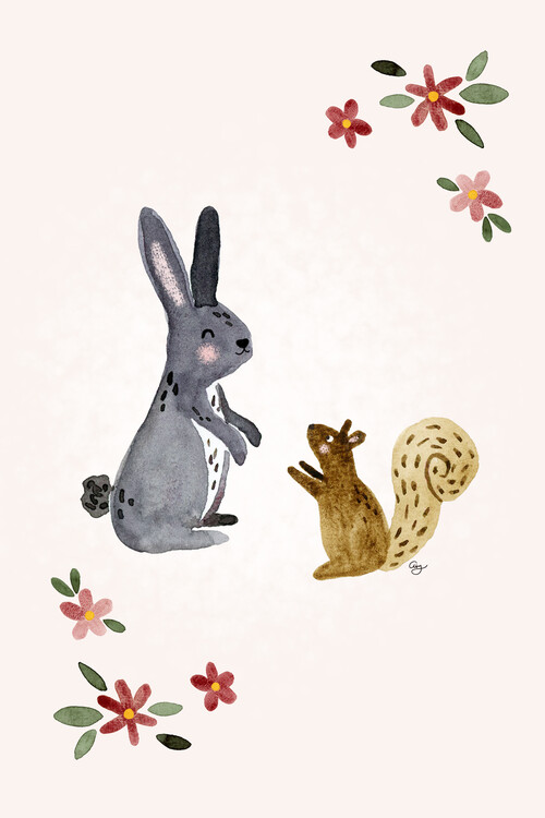 Плакат Cute Woodland Friends