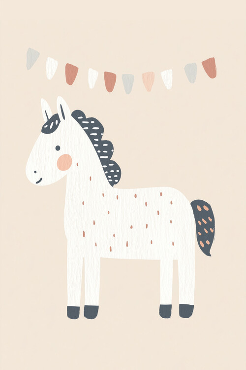 Принти на полотні Sweet Horse and Bunting