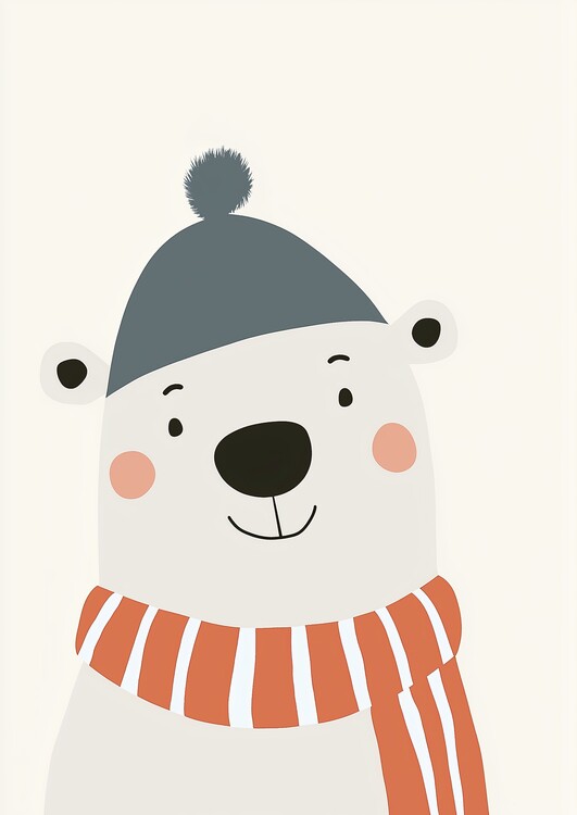 Принти на полотні Happy Winter Bear