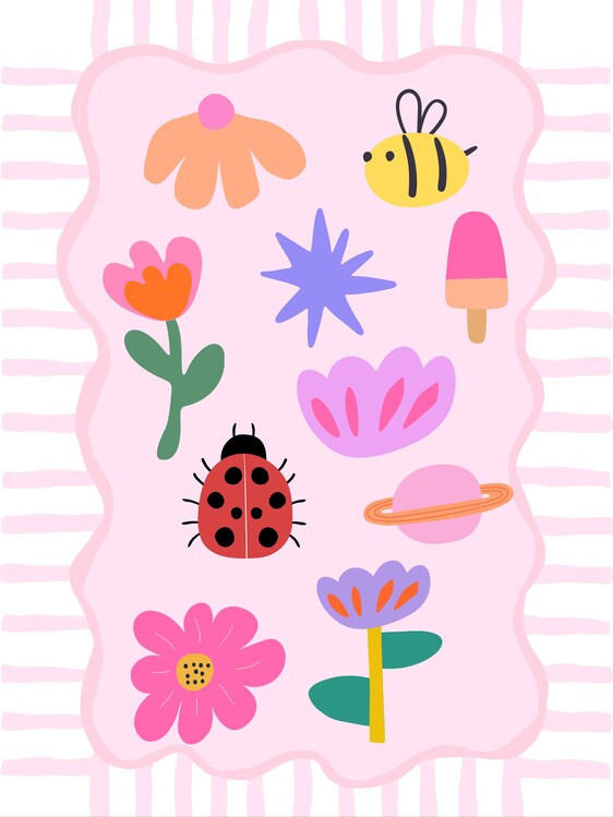 Плакат Colorful Whimsical Garden
