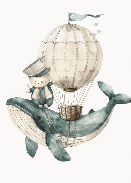 Плакат Flying Whale Captain