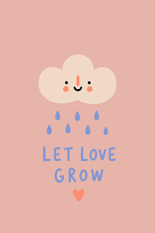 Плакат Let Love Grow Cloud