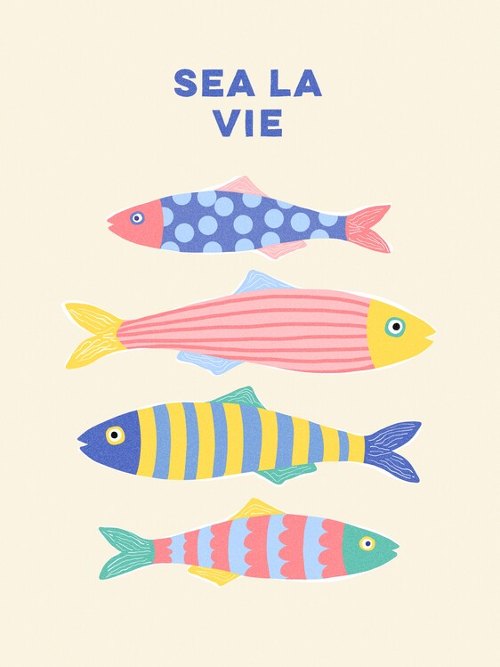 Принти на полотні Colorful Patterned Fish