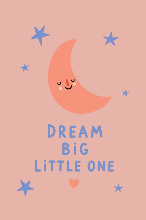 Плакат Smiling Moon Dream Big