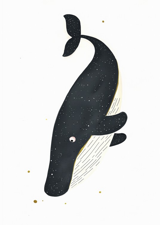 Принти на полотні Celestial Whale Friend