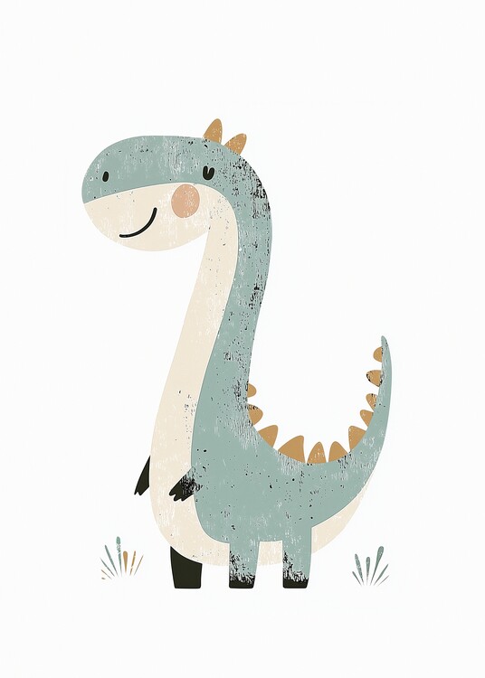 Плакат Smiling Baby Dinosaur