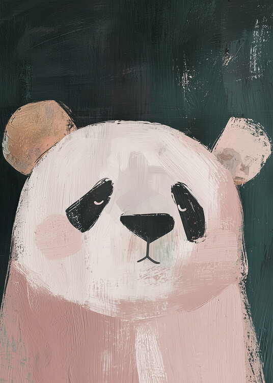 Принти на полотні Blush Pink Panda Bear
