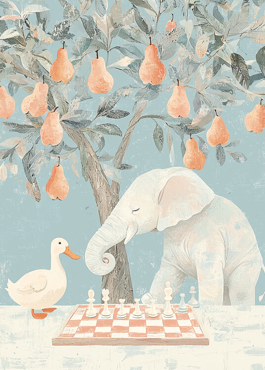Плакат Elephant Duck Chess Game