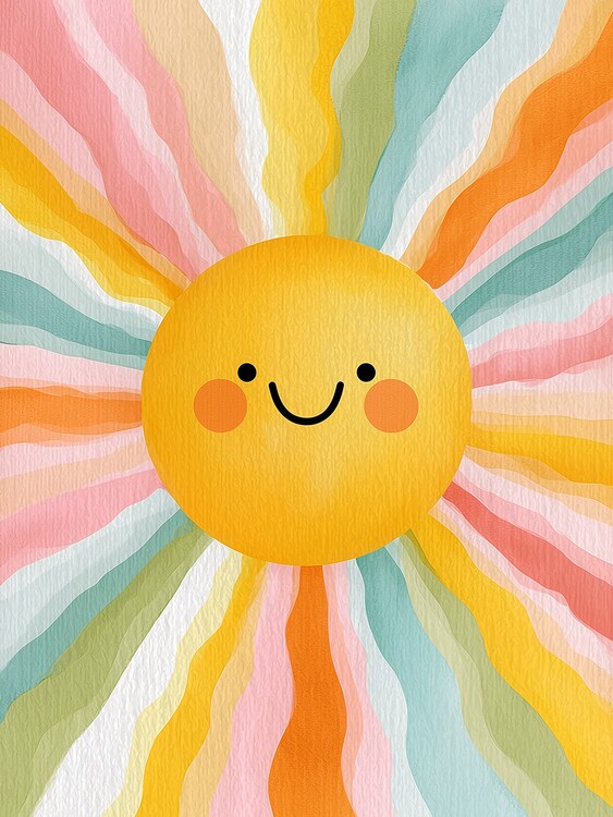 Плакат Happy Rainbow Sun
