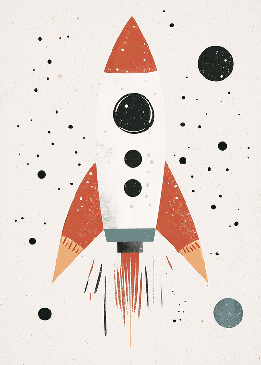 Плакат Cosmic Rocket Adventure