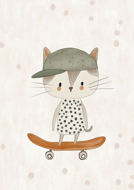 Плакат Cool Cat Skater