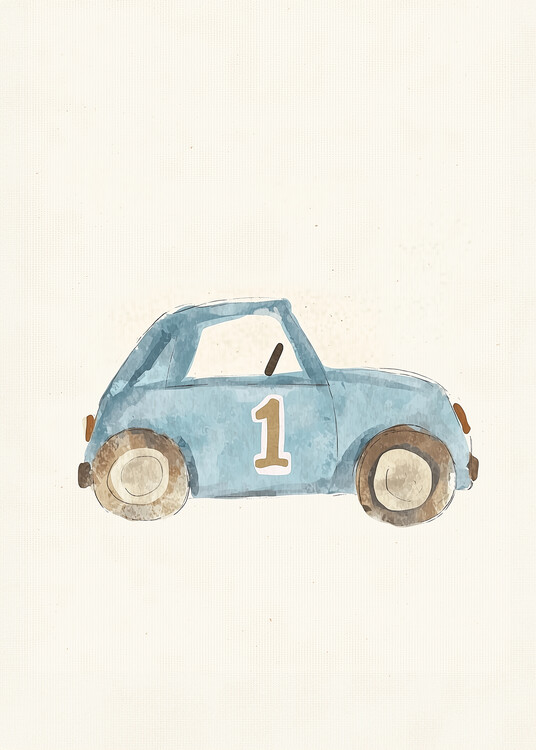 Плакат Little Blue Racer