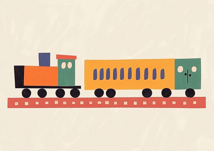 Плакат Colorful Toy Train