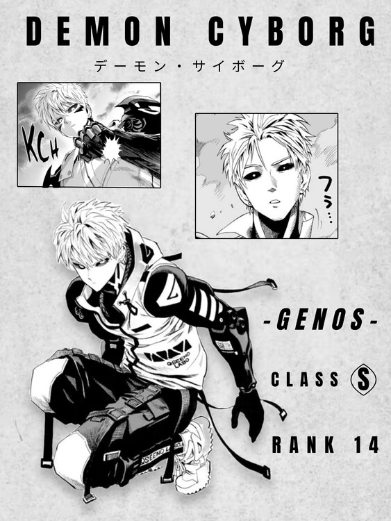 Poster Genos one punch man