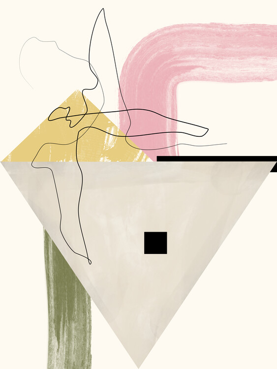 Poster Geometric Shapes & Lines Artwork No.1