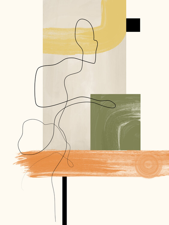 Poster Geometric Shapes & Lines Artwork No.1