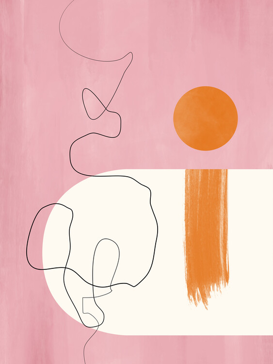 Poster Geometric Shapes & Lines Artwork No.2