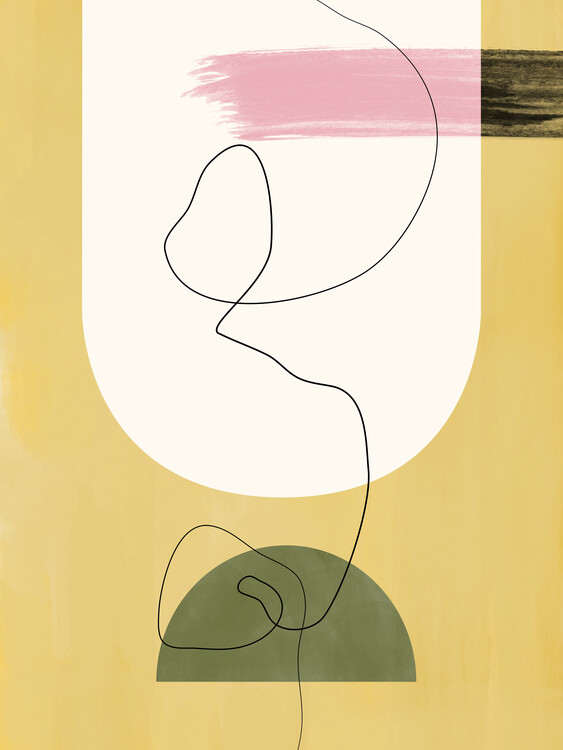 Poster Geometric Shapes & Lines Artwork No.3