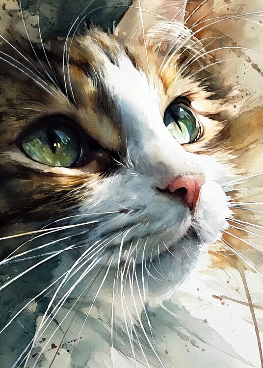 Canvas Print Curious Cat Eyes