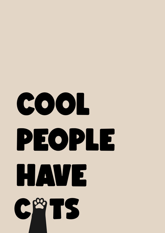 Canvas Print Cool People Have Cats