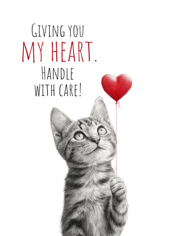 Canvas Print A Kitten's Heart
