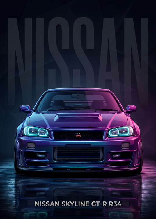 Poster Nissan Skyline GT-R R34 – The Legendary JDM Performance Icon