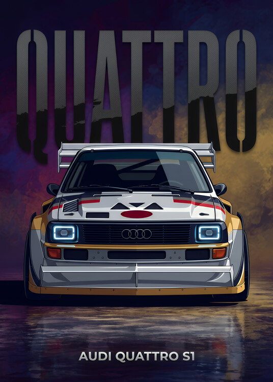 Canvas Print Audi Quattro S1 Rally Legend