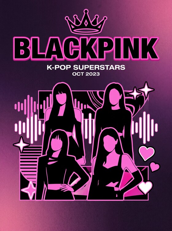 Poster Blackpink Kpop Superstars