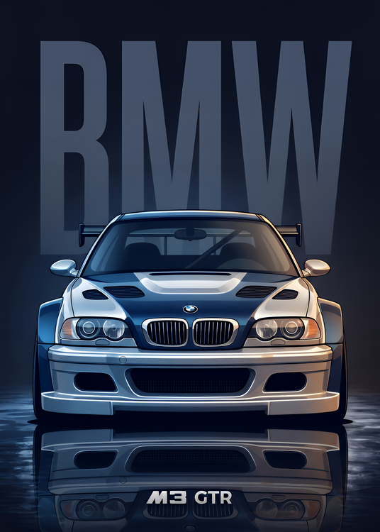 Poster BMW M3 GTR Sport Car