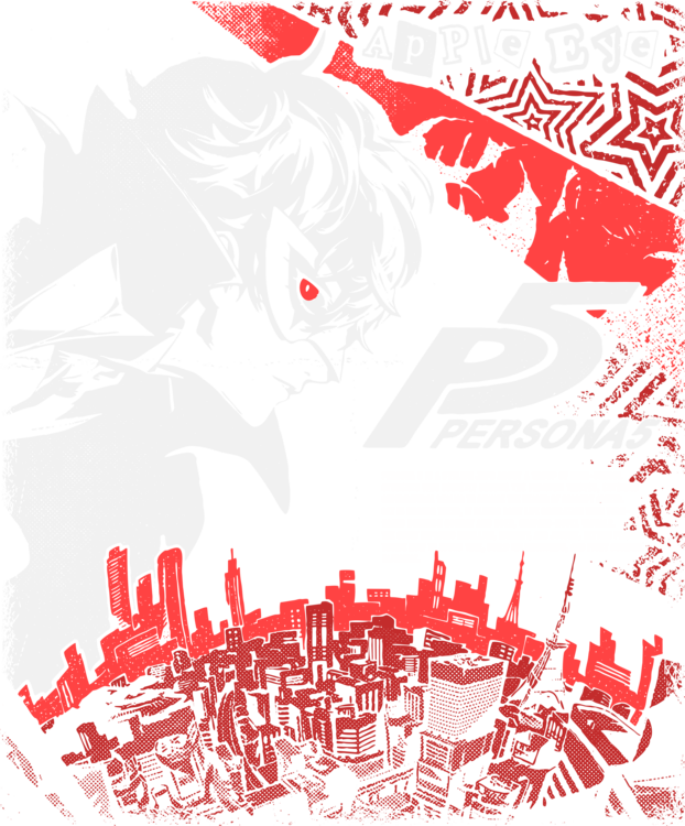 Tričko Persona 5 - Apple Eye Over Tokyo