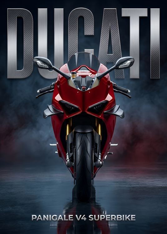 Plakát Ducati Panigale V4 - The Red Beast Superbike