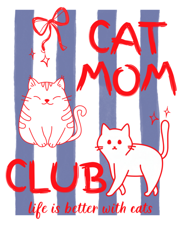 Футболка Cat Mom Club Blue