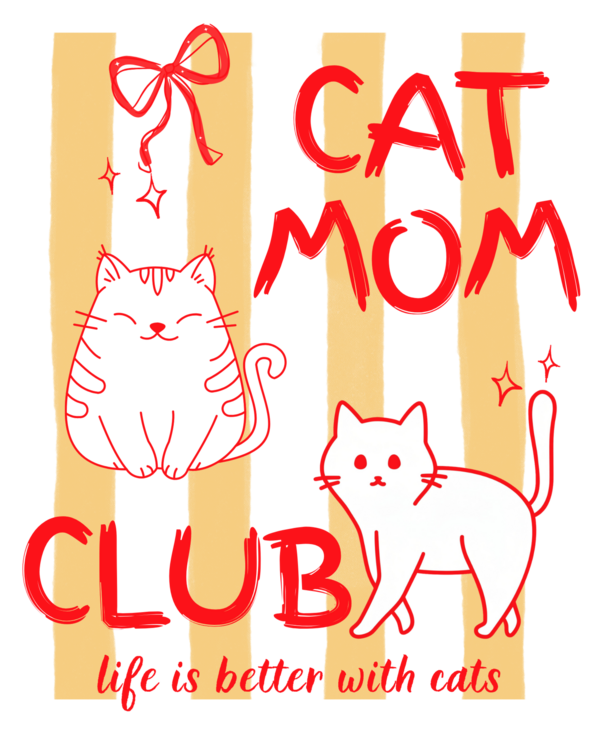Футболка Cat Mom Club Yellow