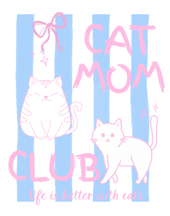 Футболка Cat Mom Club Pastel