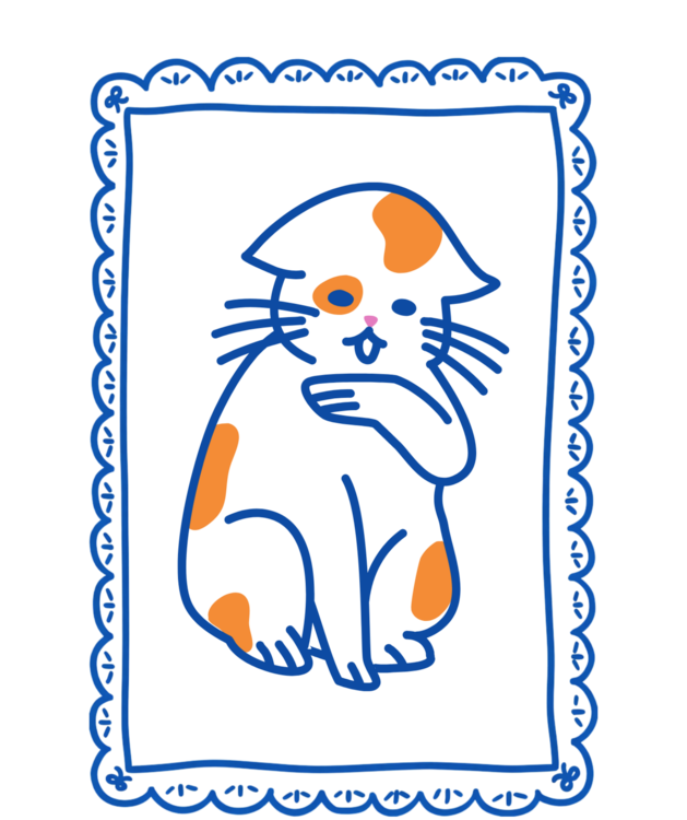 Футболка Blue Orange Cat Portrait
