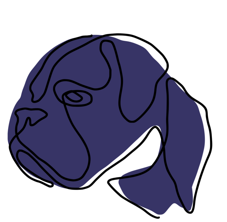 Tričko English Bulldog Dog Purple