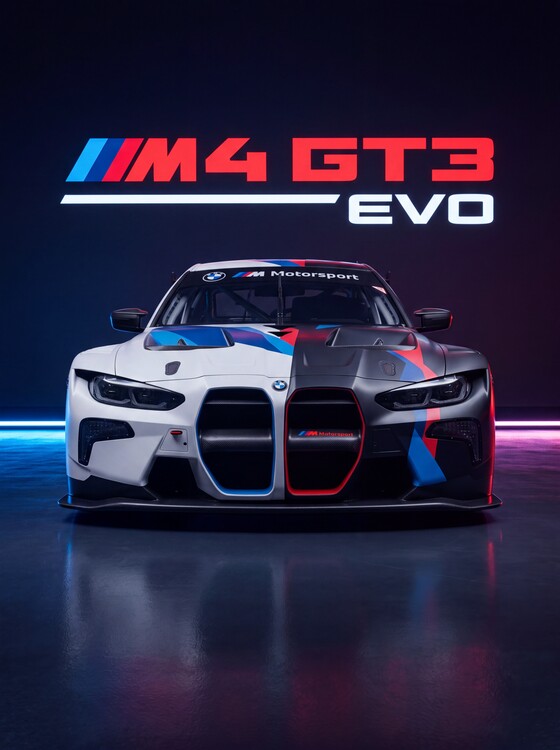 Póster The Evolution of Dominance: BMW M4 GT3 EVO Dual-Tone