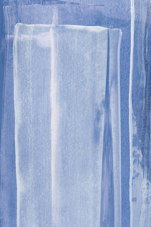 Poster Blue With Vertical Brushstrokes