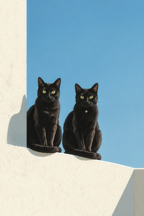 Poster Black Cat Siblings Double Trouble