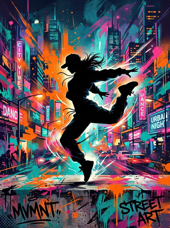 Плакат Urban dancer in motion