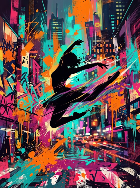 Плакат Urban dancer in motion