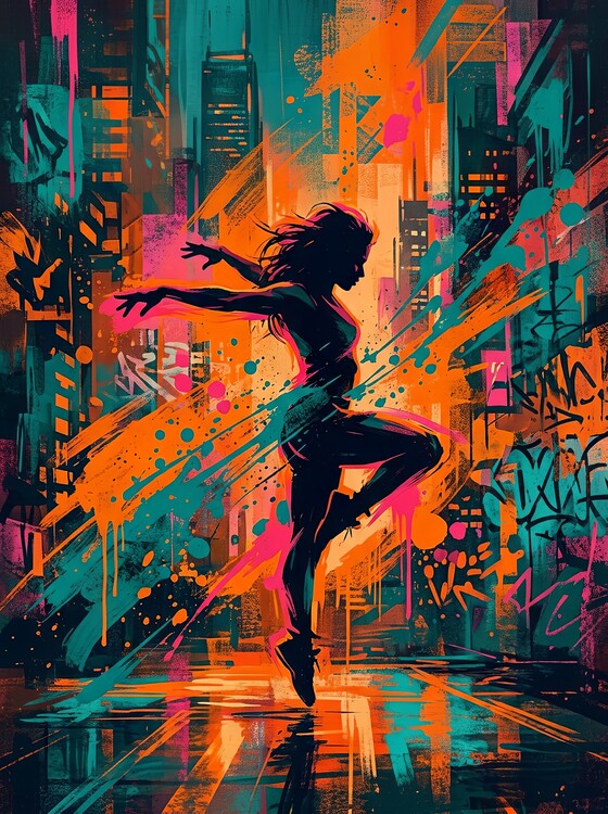 Плакат Urban dancer in motion