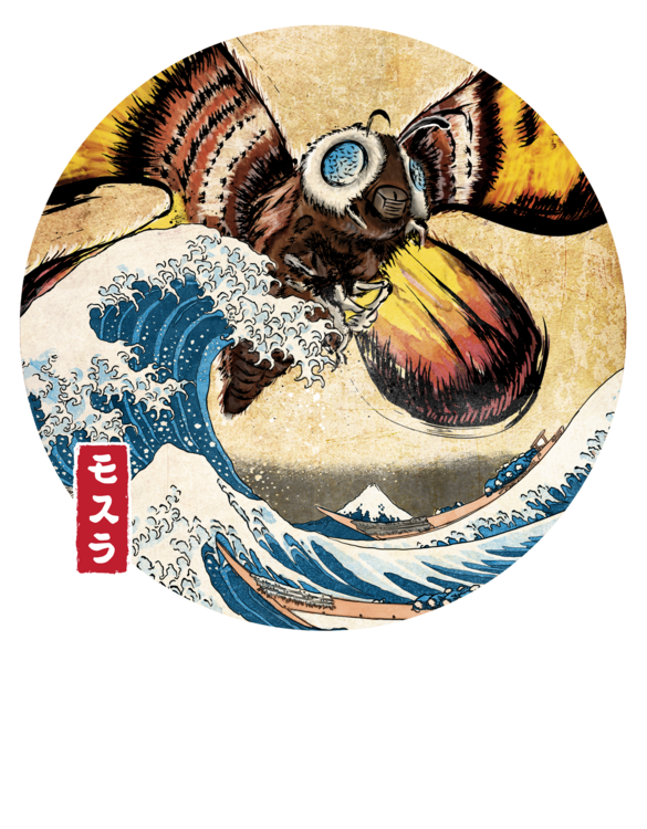 Camiseta The Great Giant Moth off Kanagawa