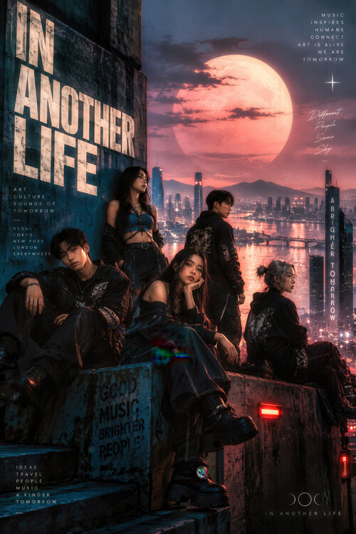 Плакат Another Life for a Kinder Tomorrow K-Pop Band of the future