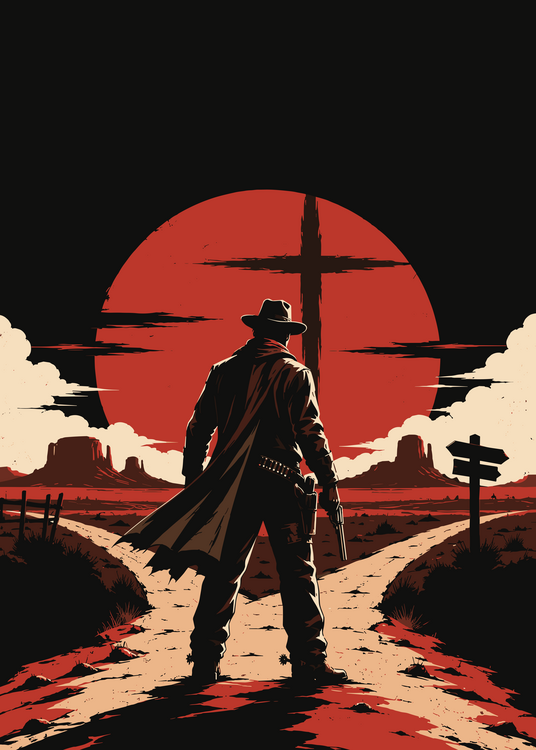 Poster Blood Red Frontier Dead Man's Trail The Last Outlaw
