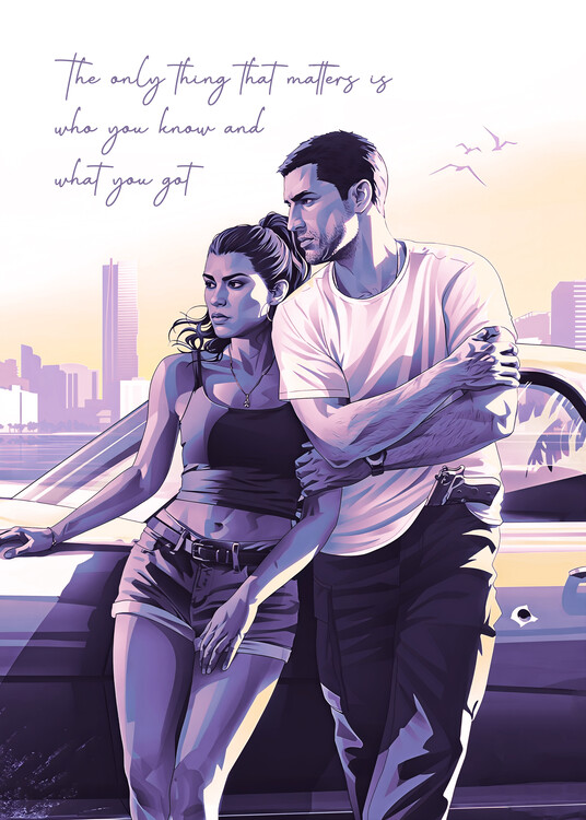 Плакат Jason & Lucia - Grand Theft Auto VI
