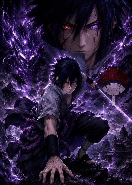 Poster Anime Ninja Uchiha