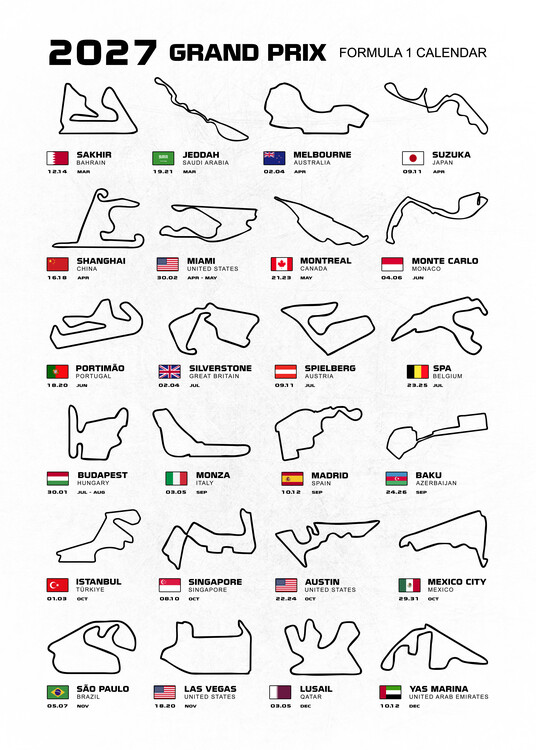 Obraz na plátně 2027 Global Motorsport Circuit Guide